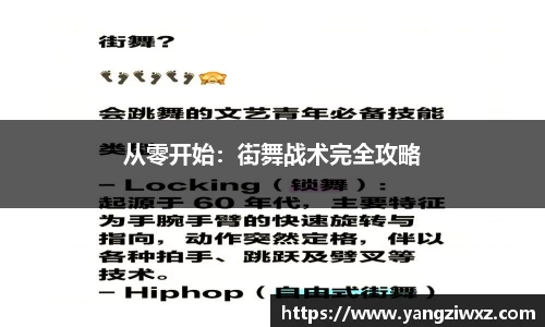 从零开始：街舞战术完全攻略