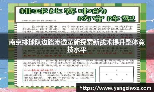 南京排球队边路渗透革新探索新战术提升整体竞技水平